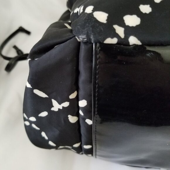 Kate Spade Sew Be It Stevie Black & White Nylon Shoulder or Diaper Baby Bag - Picture 11 of 16